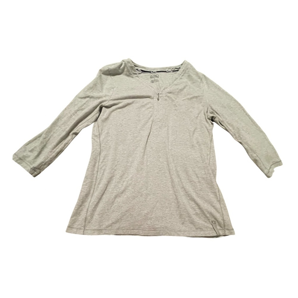 LRL Lauren Ralph Lauren Gray Long Sleeved Shirt Size Large